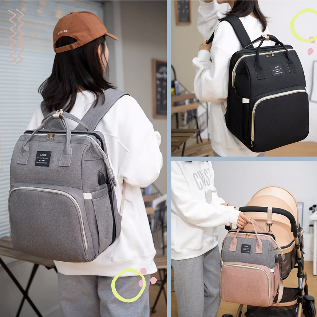Lulla 2-in-1 Wickelrucksack mit Reisebett