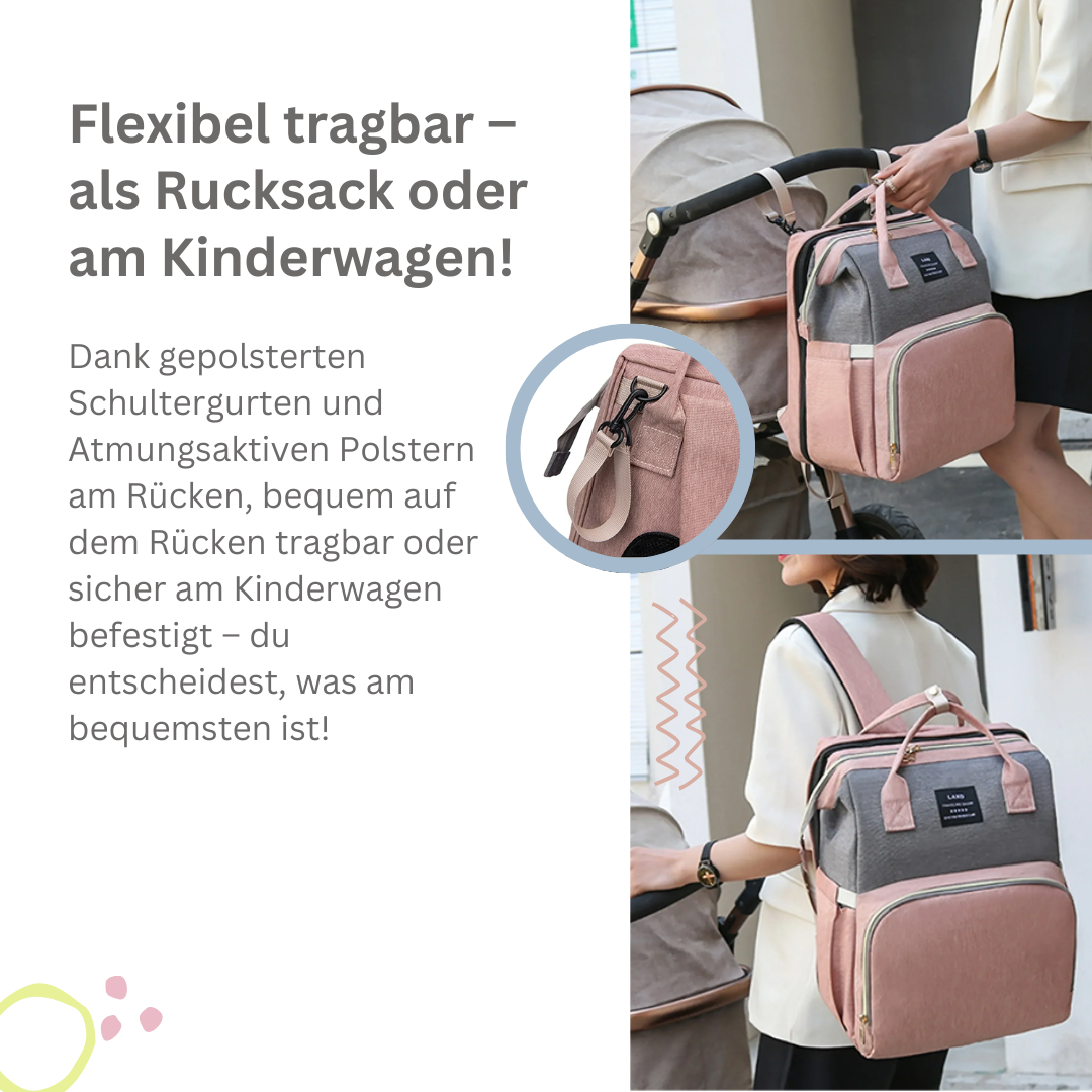 Lulla 2-in-1 Wickelrucksack mit Reisebett