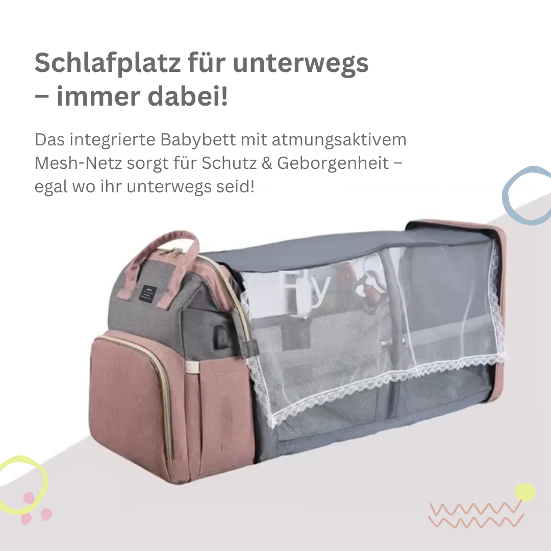 Lulla 2-in-1 Wickelrucksack mit Reisebett